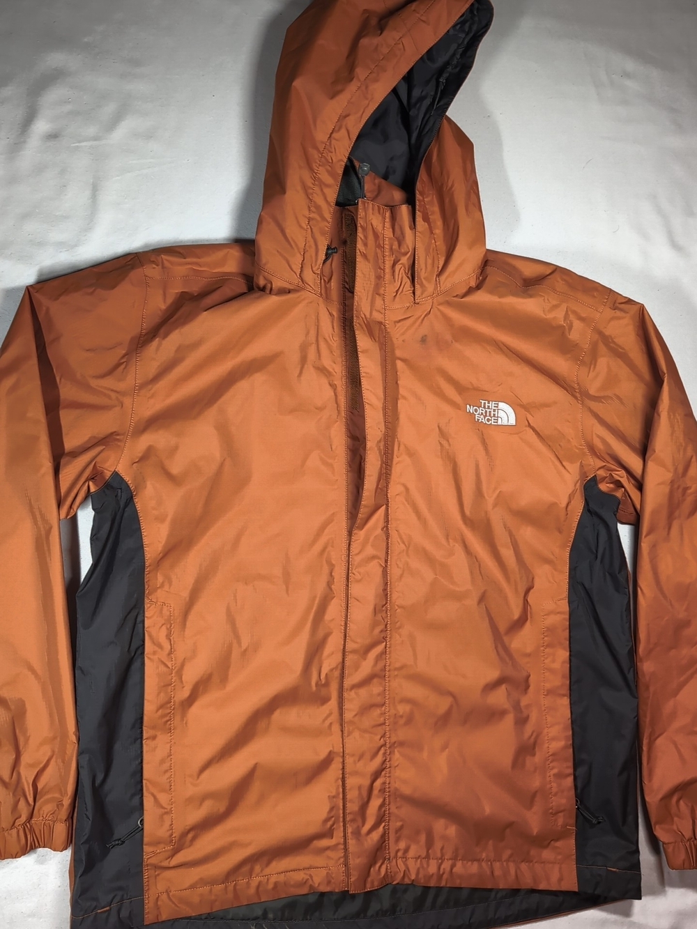 The North Face Men's Orange Hooded Shell Jacket